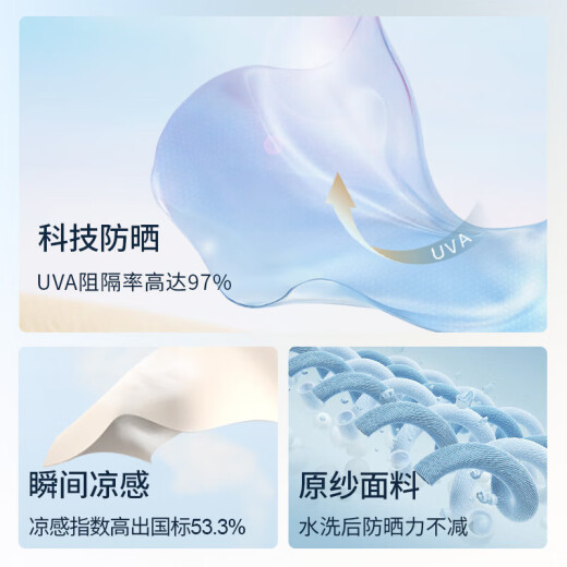 波司登（BOSIDENG）防晒衣男女儿童出游户外亲肤透气凉感护脸大帽檐防紫外线外套 冰淇淋粉1048 130 /52