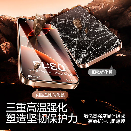 Flash Magic подходит для Apple 16/16pro, смягченной пленки iPhone16promax мобильного телефона, не обладающего экраном No Black Edge 16plus Высокопродажа с высокой четкой, а также защищенная пленка 15-й пленки.