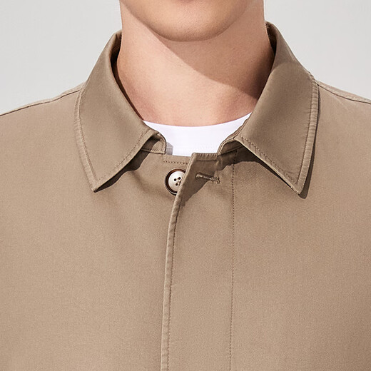 Antonio 100% combed long-staple cotton crisp lapel mid-length windbreaker for men spring and autumn business casual jacket