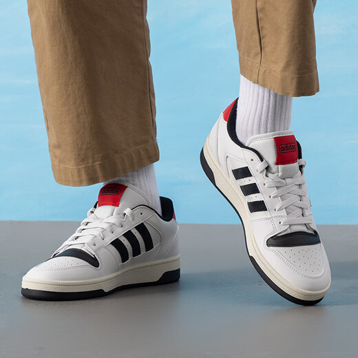 Adidas Herrenschuhe 25 Sommer neue Sportschuhe atmungsaktive Top -Basketballschuhe trendy lässige Freizeitschuhe Skateboardschuhe Männer KK1283/Weiß/Schwarz/Rot/Spot Speed ​​Delivery 45 (280 mm)