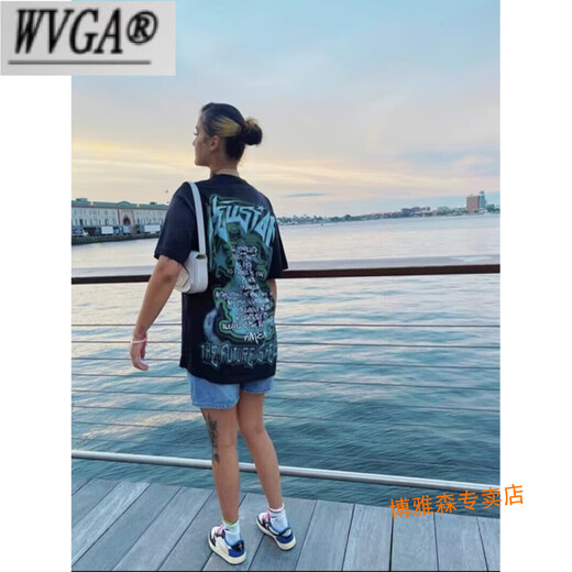 wvgaHellstar短袖地狱之星美式高街Vintage TEE VTG情侣男女T恤潮牌 1506红色 S