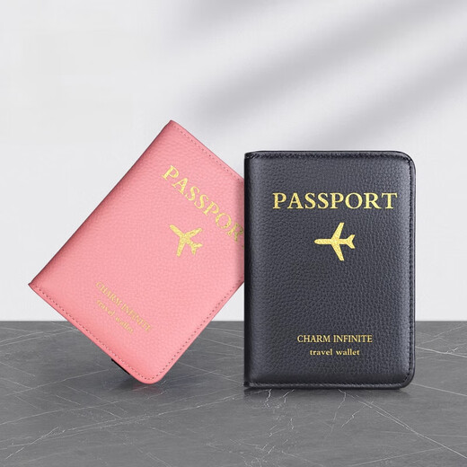 Kangaroo Luxus Leder Passport Clip Männer und Frauen Passport Buchschutz Hülle Passionstasche tragbare Ausweiskartenbeutel tragen Schwarz