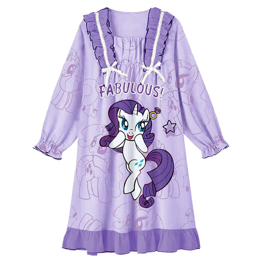 
Little Pony (MY LITTLE PONY) Children's Pajamas 2025 New Spring and Autumn Modal Big Children Girl Night Dress Long Sleeve Parent-Child Girl Little Pony 2H--ST-12189 170 12 sizes (120-130)cm
