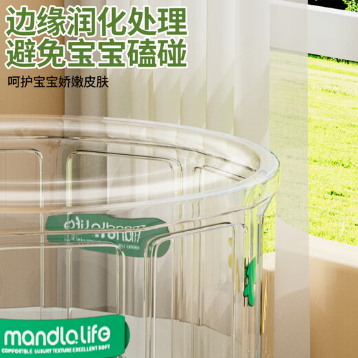 Benmai Baby Badewanne Schwimmeimer Haushalt Größere Badewanne kostenlose Installation Kinder Badewanne Baby Badeartefakt Kinder [keine Installation transparent] Grün + Schwimmhalsring
