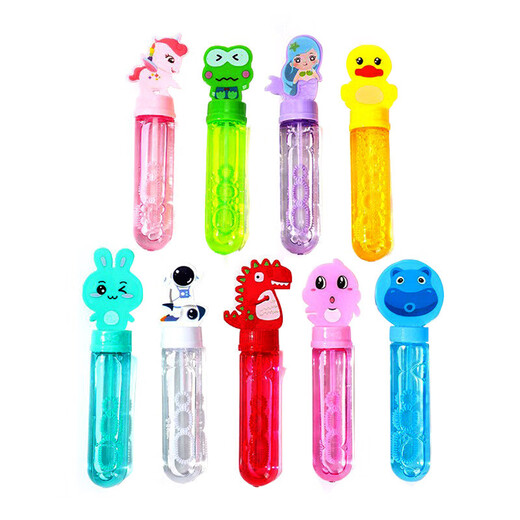 Children's bubble stick with water Children's bubble blowing hand stick toys bubble water wholesale stalls and street stalls park ground push [cartoon bubble stick] 1 random style