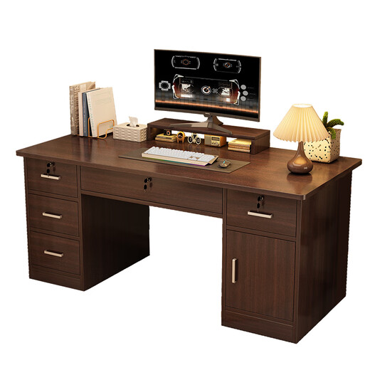 Xinyouliangjia computer desk desktop desk home writing study table adult desk A095 140 five drawers and one door