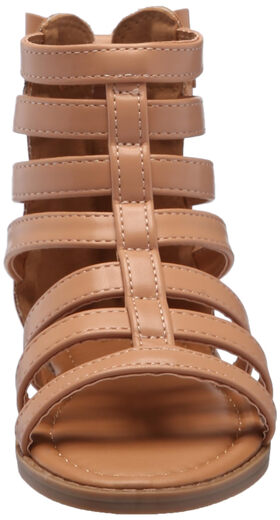 YOKI Girls Gladiator Fisherman Sandals Natural 1 Little Kid