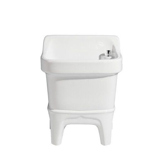 Mop pool balcony ceramic washing mop pool mop pool household bathroom automatic drainer high-foot basin pool 51 cm Taiwan control integrated molding (basket anti-blocking)