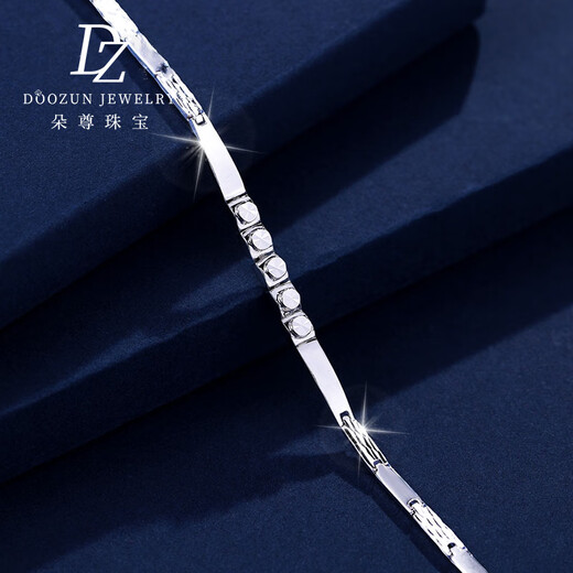Duozun platinum bracelet for women pt950 new angel love bracelet simple and fashionable platinum bracelet for women birthday gift 7.7g/length 17cm/width 3.2mm