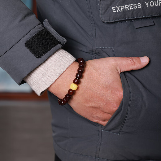 DRJEFUN beeswax single bead barrel beads natural beeswax single bead full beeswax demon flower old type barrel beads top waist beads Seiko Russian material full honey barrel beads 10*9MM pair