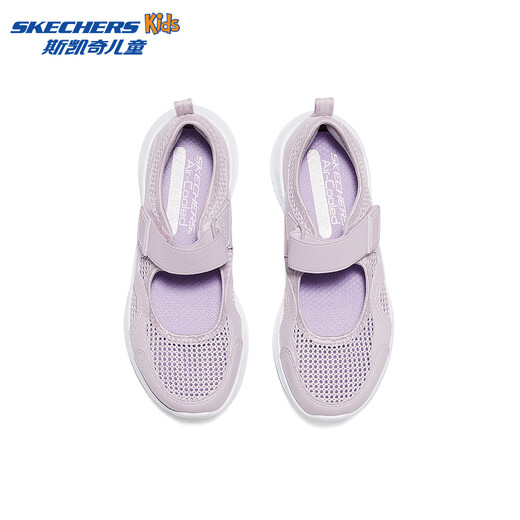 Skechers Children's Summer Breathable Mesh Lightweight Comfortable Sports Velcro Mary Jane Casual Shoes 303974L Lavender/LAV 34