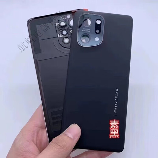 OPPOFindx5 original back cover frosted glass rear screen disassembly battery cover Find X5 glossy plain black with adhesive heat dissipation sticker