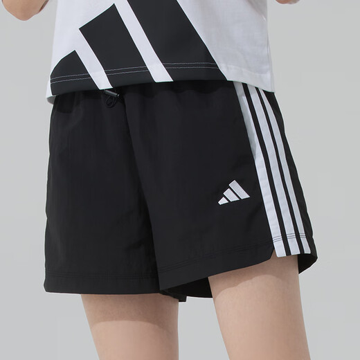 Adidas Frauensportanzug 25 Sommer Neuer lässige klassische klassische, atmungsaktive kurzärmelige T-Shirt Lose Fünfviertel Hosen Shorts Zweiteiler GL0722+JE1309 S