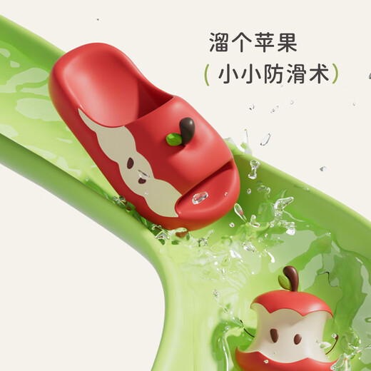 
Chedoir Red Apple Children's Slippers Parent-Child Summer Boys and Girls 2025 New Cartoon Home Non-Slip Bath Slippers Red Apple 22 0 Inner Length 22cm Children about 34-35 feet wear