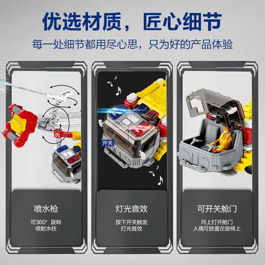 Idol Cat (Idol Cat) Track Alloy-Auto-Puzzle-Spielzeug für Jungen Geburtstagsgeschenke für 3-6 Jahre alte Jungen und Babys Kindertag Crane [2 Alloy Car + Off-Road Vehicle + Exquisite Geschenkbox] [Gleiches Modell für Sam] kann Wasser für zwei, drei, vier, fünf und sechs Jahre sprühen