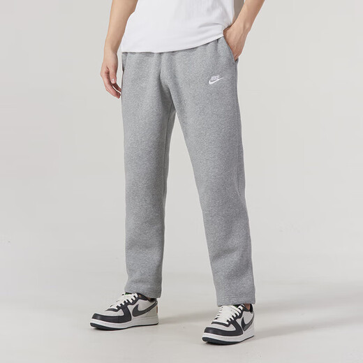 Nike (Nike) Herren-Mannschaftsmannschaftsanzug, Plüsch warmes Fitnesstraining, graue Sweatsirtjacke, Jacke, Hosen, Hosen, Zettel-Strickjacke, glattes Hosen/zweiteiliger Set, S/165
