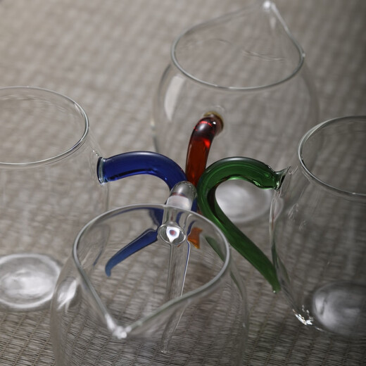 Yingtou tea set, large capacity, Japanese filter tea leakage set, glass fair cup, 1 transparent fair cup