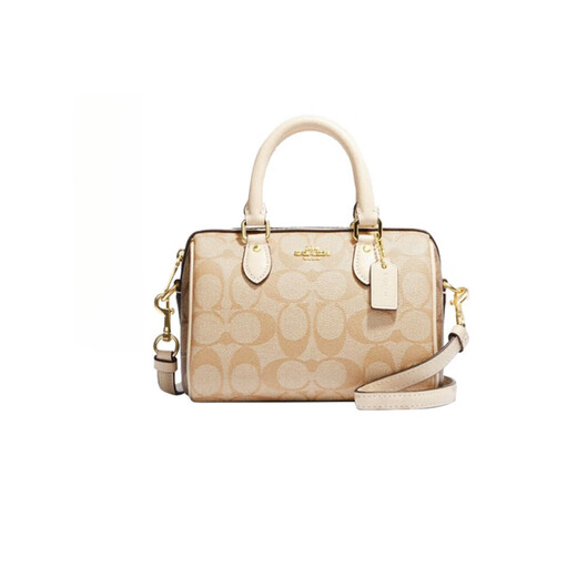 CoaCH Lacey20 classic presbyop handheld crossbody bag Boston mini pen bag official flagship [Medium bean paste color] CY679 IMXI9