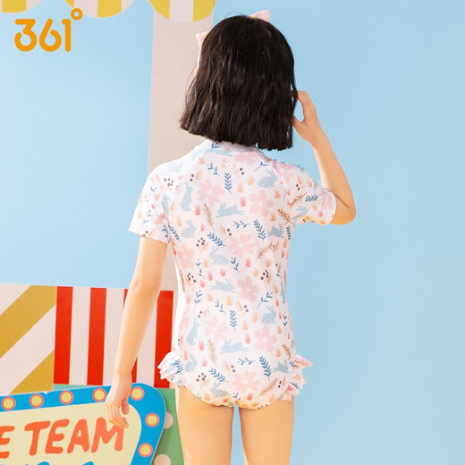 361 Kinder Badeanzug Mädchen Mädchen süßes Baby einteiliger Badeanzug New Children's Heiße Frühlingsanzug Pink Blau 5024 140 (14) Höhe 130-140 cm Gewicht 50-60jin [Jin entspricht 0,5 kg]