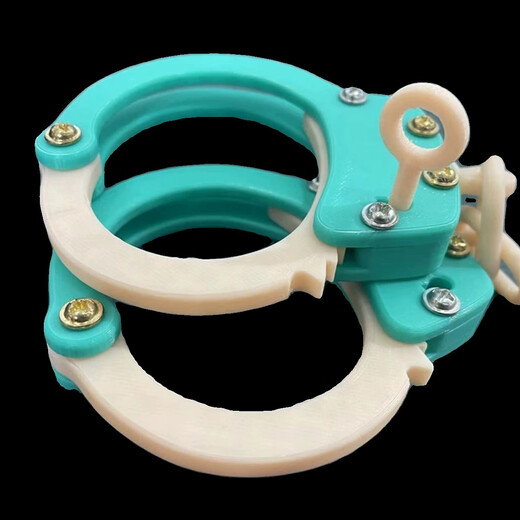 Internet celebrity Douyin 3D printing toys, carrots, handcuffs, creative toys, funny, novel and strange toys, carbon fiber handcuffs toys 3D printing, get 2 keys