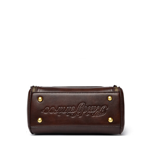 Kangaroo Cara Bag Women's Bag Women's 2025 Autumn and Winter New Middle-aged Women's Bag Mom Bag Crossbody Small Bag Genuine Leather Shoulder Bag Brown (Hand Bag + Card Holder + Gift Box)