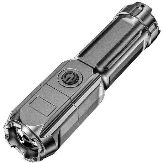 LED bright flashlight zoom long-range ultra-high endurance outdoor multi-function searchlight outdoor emergency long-range bright flashlight upgraded model explosive zoom 400 mAh