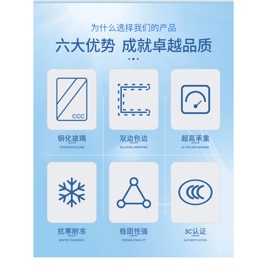 Haier universal refrigerator glass partition inner accessories refrigeration and freezing tempered glass partition rack layered freezer 300mm*270mm (shipped on the same day) with edges wrapped on both sides