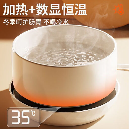 酸奶机猫咪饮水恒温无线机冬季加热罐头喝水碗陶瓷保温喂水器宠物 600ml白色陶瓷碗+防干烧定时恒温垫 三挡数显饮水机 水电分离丨已质检