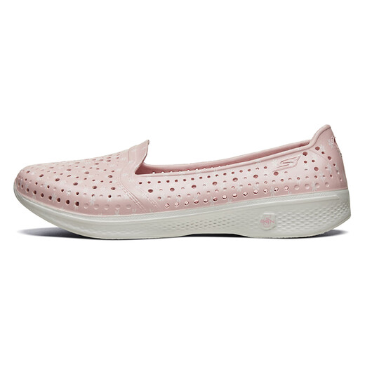 Skechers Damenschuhe Sommer 2025 Neue Sandalen mit atmungsaktiven Hausschuhen weicher Sohle leichter Schock absorbieren lässige Schuhe Lochschuhe 14697-PKW/Pink-White 40