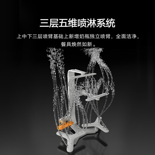 Mijia Xiaomi desktop dishwasher 6 sets S10 ultra-thin body with integrated visual washing and disinfection 105 hot air drying intelligent dirt recognition APP control