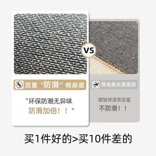 
Kezhitu Carpet Living Room 2025 new light luxury high-end sofa blanket with no washing wipeable thickened solid color bedside blanket gray floor mat Hyundai-16780 200cm*340cm [thickened and encrypted ring velvet]