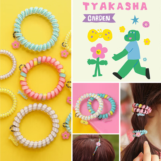 Teletiesxtyakasha takasha importé conjointement américain la ligne de cheveux de la ligne téléphonique TT Coiffure Adorable Corde à cheveux [Overture de printemps] M-675 (2 pièces)