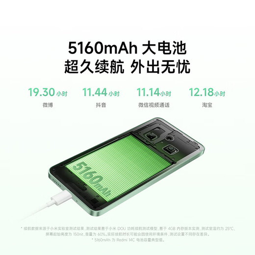 小米（MI）Redmi 14C 6.88英寸护眼大屏 120Hz高刷 150%大扬声器 4GB+64GB 冰川银