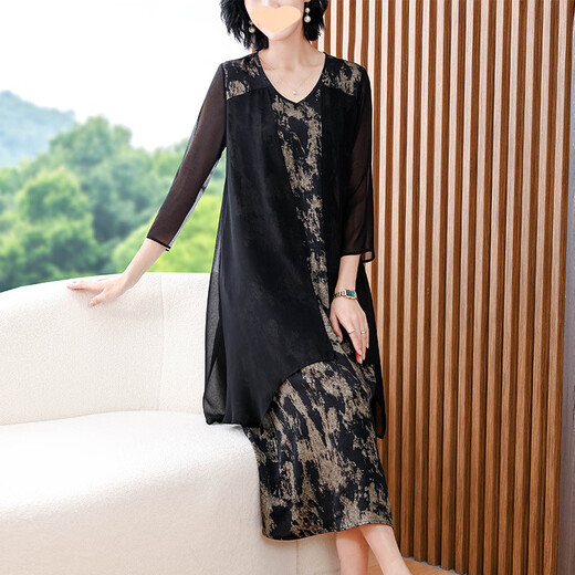 Vestido madre de Pushui Fangfang Summer suelto de moda de moda