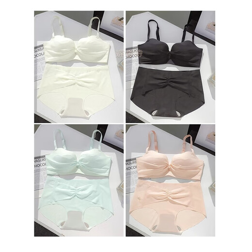 Promise Cat, the same style as stewardess, push-up underwear for women, showing small breasts, enlarging secondary breasts, preventing sagging, sweet girly bra with thin cover, champagne 1 piece, small flat chest, no empty cup M, recommended 34/75AB or 32/70BC