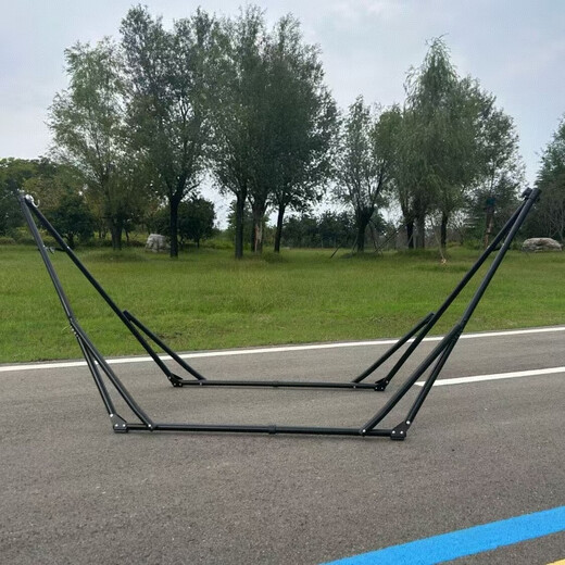 
Folding hammock bracket outdoor camping portable hanging chair for home indoor and outdoor anti-rolling children's swing lazy rocking chair color hammock (three-stage adjustment)