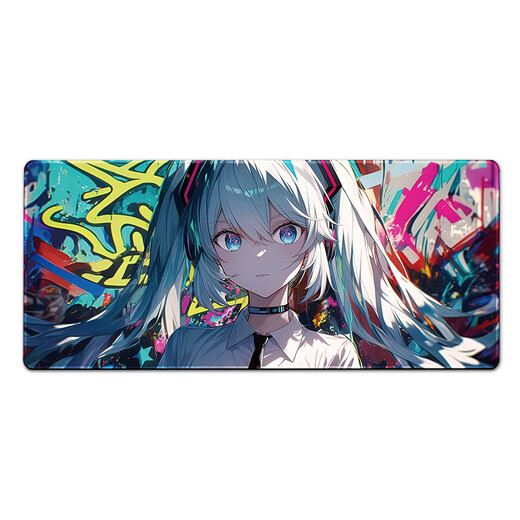 Xingzeji Maus-Pad Super großes Anime Girls verdickte 2D-Schlosskanten-Tastaturkissen für nicht rutschfeste Männer-Computer-Büro-Schreibtischpads GE724 300x800mm Dicke 3mm 3mm