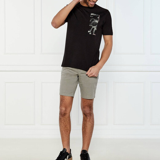 Hugo Boss 橙标 男士时尚印花休闲短袖圆领T恤 50539179 10254276 粉色 694 XL