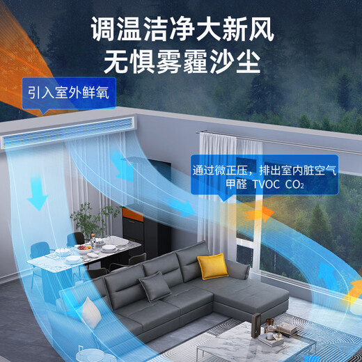 Ying Baochun (EBC) Yingwei 3 HP embedded air environment machine fresh air duct machine formaldehyde removal and purification living room hidden air conditioner one-to-one central air conditioning fresh air system all-in-one air environment machine 1.5 HP embedded