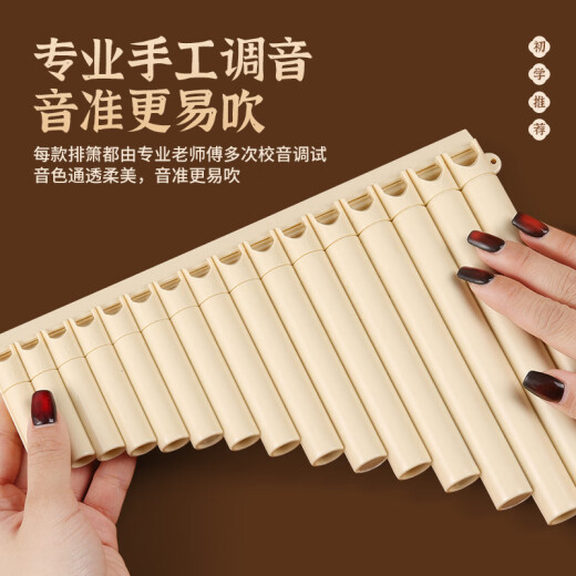元族排箫乐器16管18管初学者儿童入门小学生专用演奏C调易学排笛 新款18管黑色+刻字++终身质保