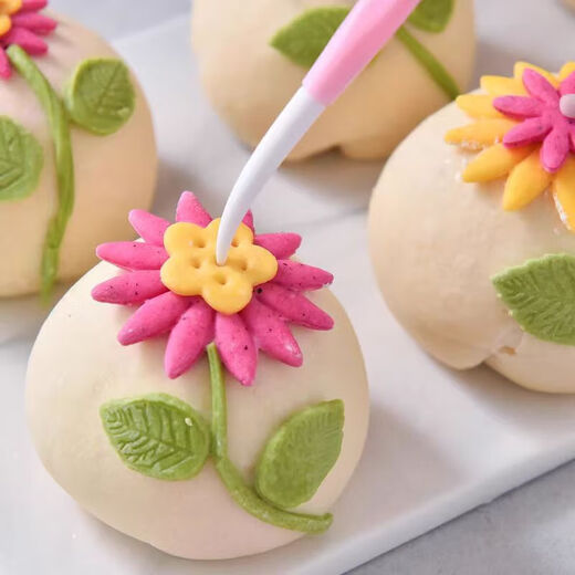 Maimid steamed bun embossing mold biscuit pattern fondant mold pressed baking flower petals pasta printing abrasive cartoon fondant DIY mold 33-piece set