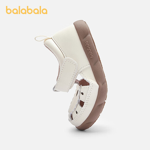Balabala baby shoes non-slip girls princess shoes 2025 summer new shoes off-white 10301 17 170mm