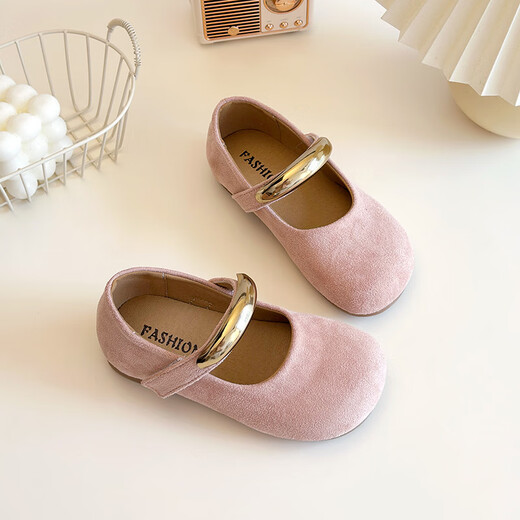 Lexi Beimei Mary Zhen Baotou Half Leather Shoes for Women's Light Mouth Metal Flat Sole Fashion Shoes 6626 meters white 24 Inner Length 15.0CM