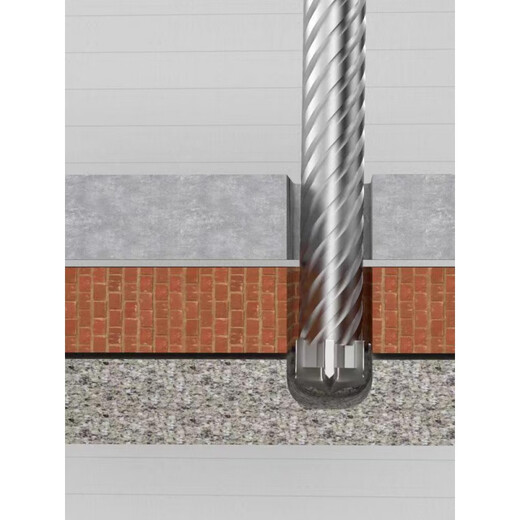 An Junsheng six-edged electric hammer drill bit for reinforced concrete construction bridge rebar drilling and extending through the wall square handle four-pit impact drill square handle six-edged 18*200