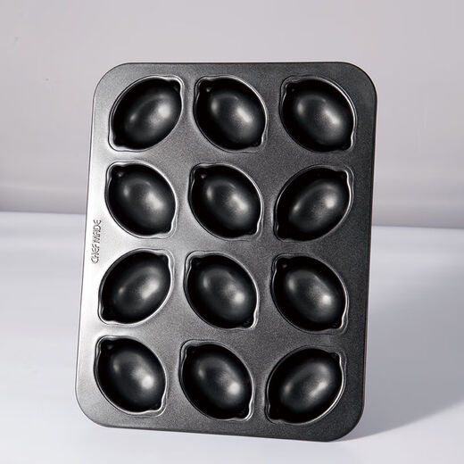 
Learning kitchen activities style Learning kitchen baking mold black 12 consecutive cup non-stick lemon cake mold French home special mold PP9871-Black 12 consecutive