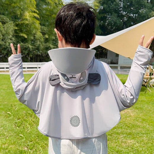 Wenzhi children's sun protection clothing for boys and girls in summer ice silk breathable summer thin outdoor quick-drying jacket with hood children's sun protection clothing for boys and girls universal 90-110cm