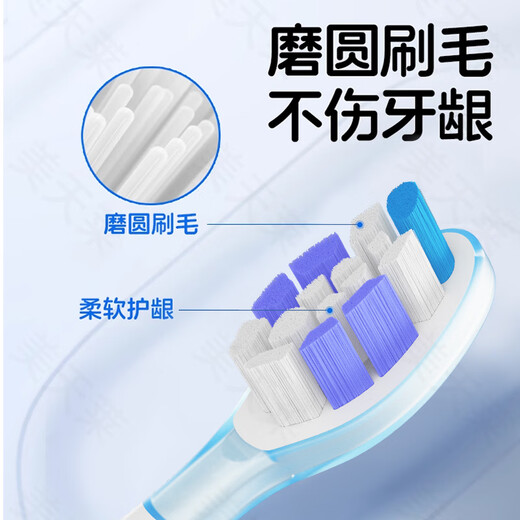 美天莱适配飞利浦电动牙刷头钻石7系Pro适用HX3892/01/02护敏刷成人软毛替换刷头 8支 S2护龈型刷头