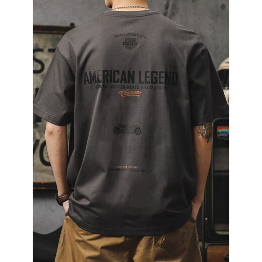 
Playboy Sanben Needle Trendy Brand Short Sleeve T-shirt Men's Summer Loose Large Size Pure Cotton T-shirt American Retro Lottery Lottery Printed Half Sleeve HST1518 Dark Gray L 120-140Jin [Jin equals 0.5 kg]