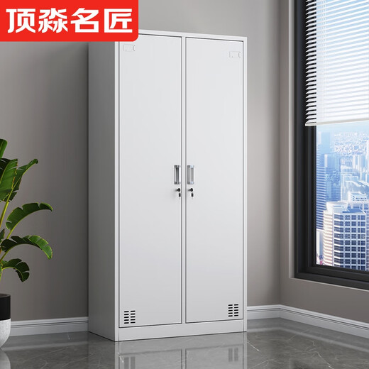 Dingmiao famous craftsman steel two-door locker iron cabinet employee locker with lock double-door dormitory changing wardrobe coat cabinet home