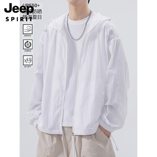 JEEP SPIRITUPF50+ Anti-UV Sun Protection Clothes for Men 2025 Ice Silk Large Size Outdoor Summer Fishing Jacket 7777=Charcoal Gray 8XL (Recommended weight 280-300 Jin Jin is equal to 0.5 kg)